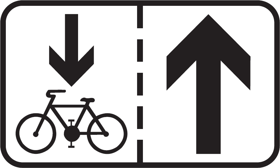 E 16b - Jazda cyklistov v protismere povolená (vzor) 2