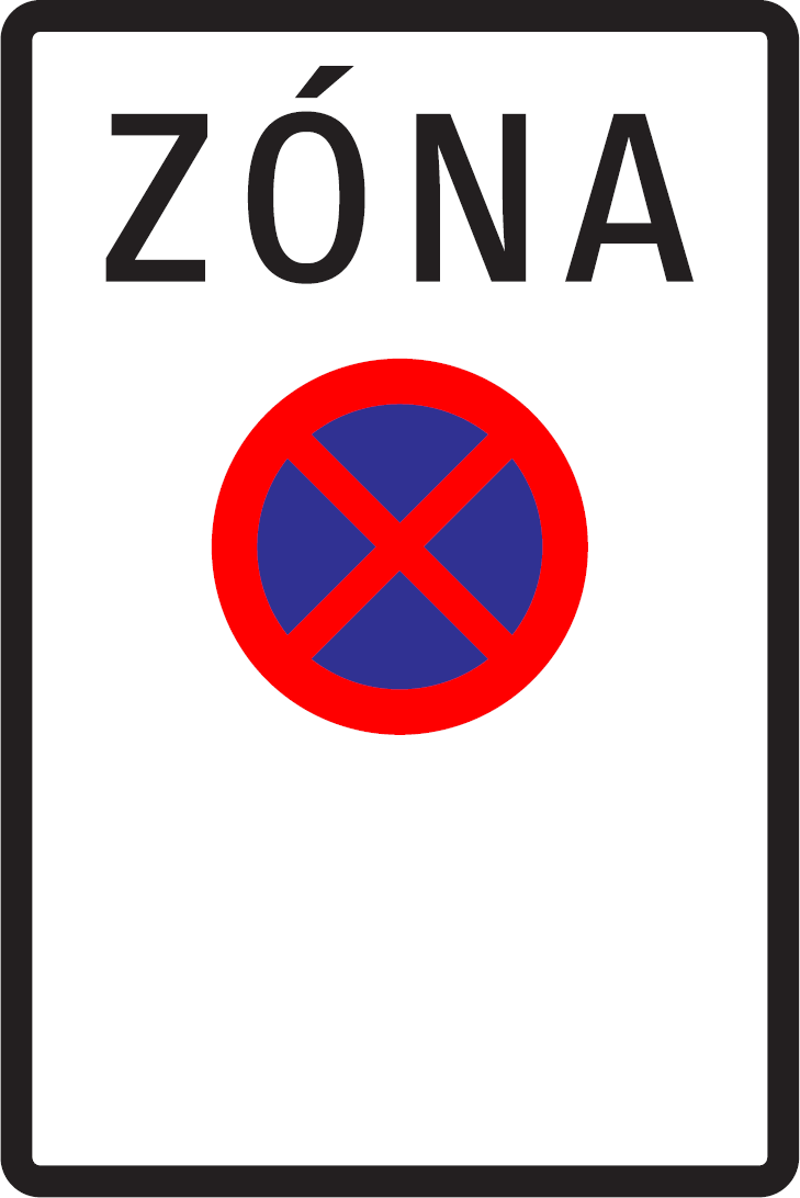 IP 24a - Zóna s dopravným obmedzením (vzor)
