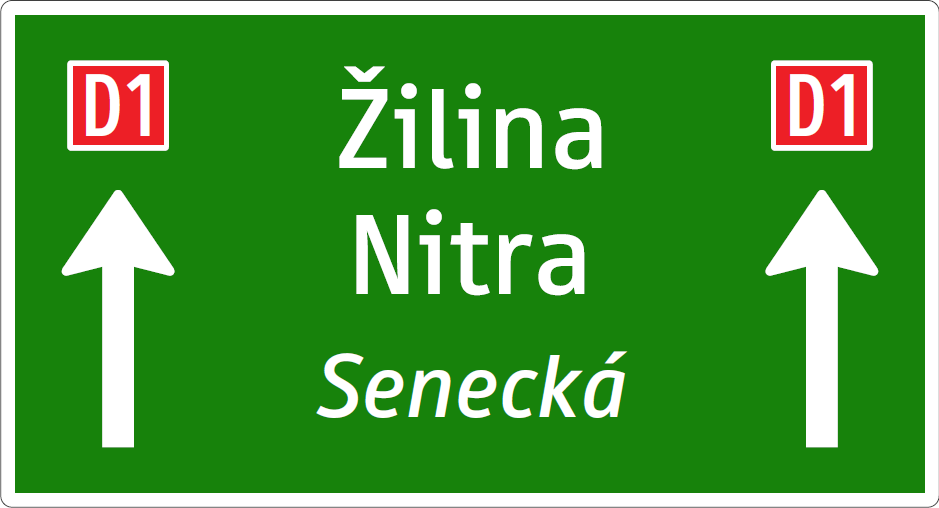 IS 4 - Návesť pred križovatkou, umiestnenie nad vozovkou 2