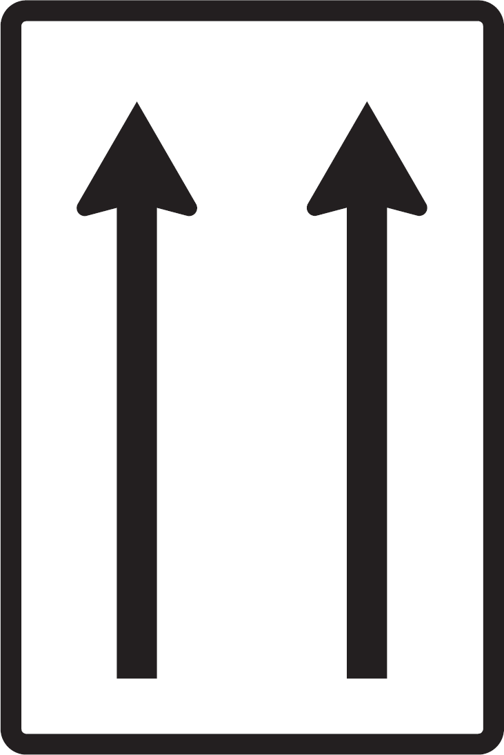 C 20 - Usporiadanie jazdných pruhov (jednosmerná premávka)