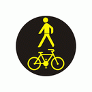 s 11d Doplnkový signál s prerušovaným žltým svetlom v tvare chodca a cyklistu
