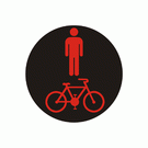 s 5c Kombinovaný signál pre chodcov a cyklistov s červeným svetlom so znamením Stoj!