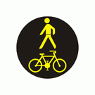 s 6b Signál so žltým svetlom v tvare chodca a cyklistu