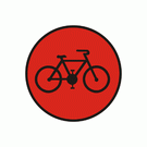 s 7a Signál pre cyklistov s červeným svetlom so znamením Stoj!