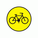 s 7b Signál pre cyklistov so žltým svetlom so znamením Pozor!