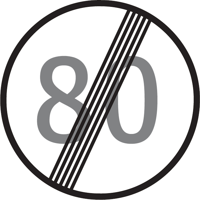 B 31b - Koniec najvyššej dovolenej rýchlosti (vzor)