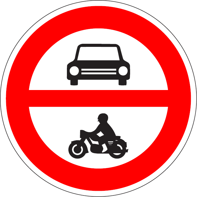 B 3 - Zákaz vjazdu všetkých motorových vozidiel