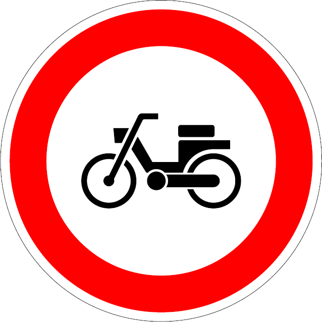 B 10 - Zákaz vjazdu malých motocyklov
