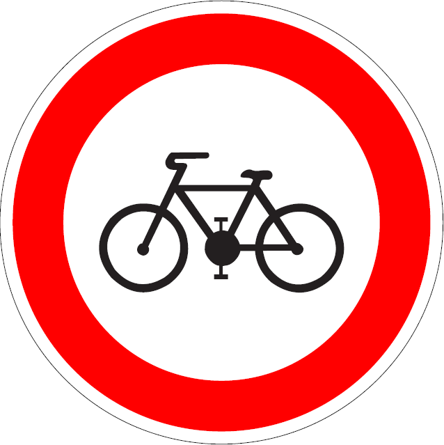 B 11 - Zákaz vjazdu bicyklov